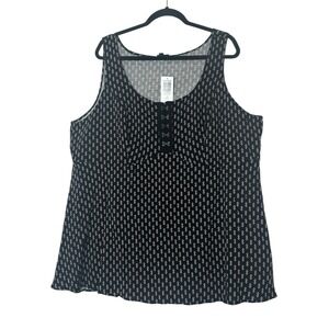 Torrid Top Womens 3 3X Sleeveless Flowy Blouse Tank‎ Summer Resort Vacation NEW